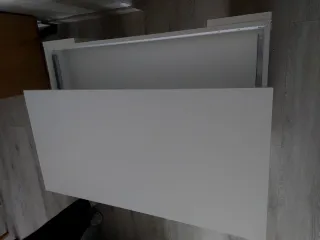 Mesita Salón Abatible Blanca 100x50cm