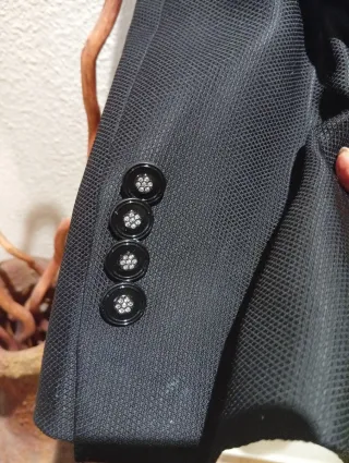 Traje de chaqueta Enzo Romano negro Talla 48