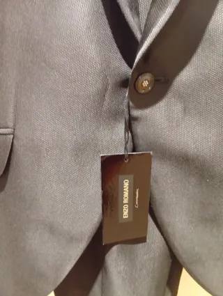 Traje de chaqueta Enzo Romano negro Talla 48
