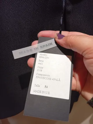 Traje de chaqueta Enzo Romano negro Talla 48