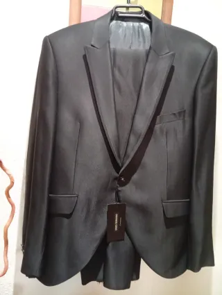 Traje de chaqueta Enzo Romano negro Talla 48