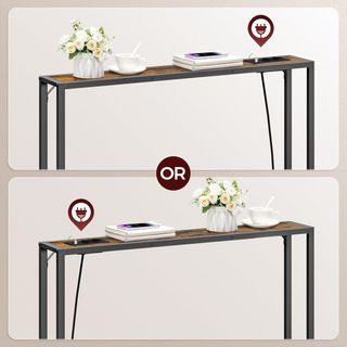 Mesa consola con enchufe y usb