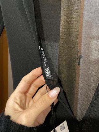 Vestido largo negro Zara transparente