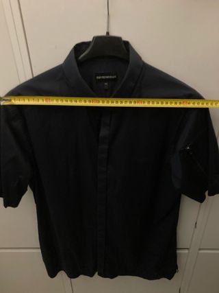 Camicia Emporio Armani Uomo Blu Scuro Zip