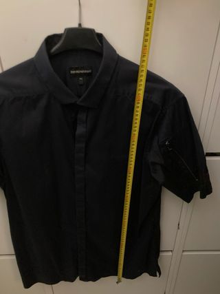 Camicia Emporio Armani Uomo Blu Scuro Zip