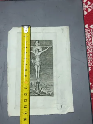 Grabado religioso Jesús crucificado