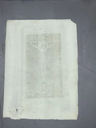 Grabado religioso Jesús crucificado