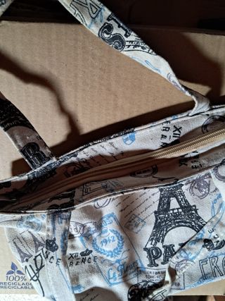 Bolso de mano con estampado París
