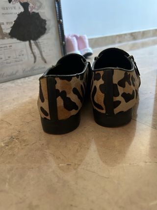 Zapatos Mango Piel Animal Print