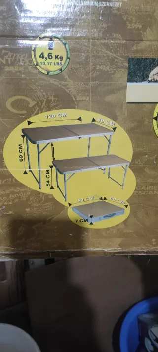 Mesa plegable camping 120cm