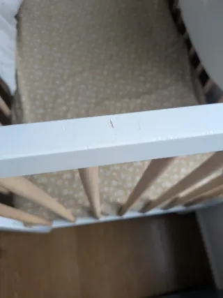 Cuna bebé madera y textil