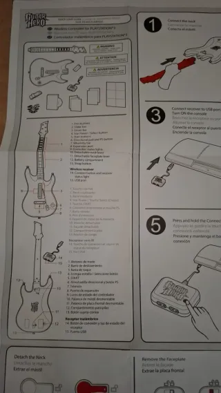 Guitar Hero Controlador Guitarra PS3