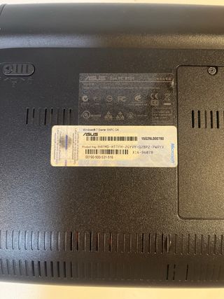 Portátil Asus Eee PC Negro