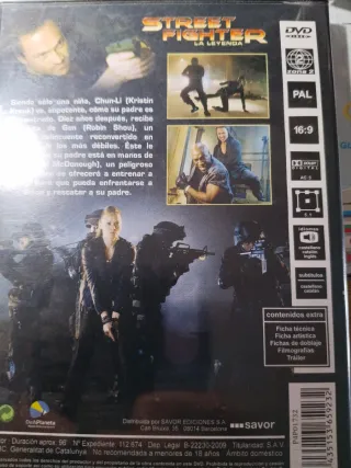 Street Fighter: La Leyenda DVD