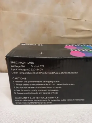 Set 12 Lampadine LED REPSN Multicolore