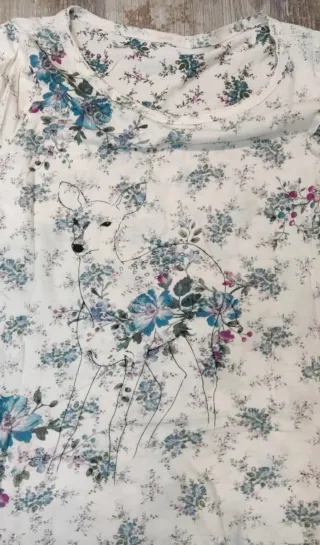 Pijama Oysho Talla L Estampado Floral y Cuadros