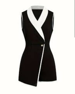 Vestido blazer falda pantalón negro blanco