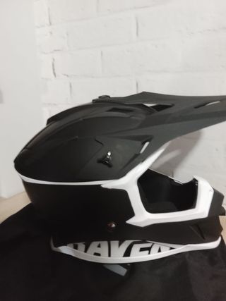 Casco Motocross Raven Talla M Negro