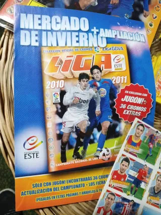 Álbum Cromos  Liga 2010  11 sin pegar + invierno