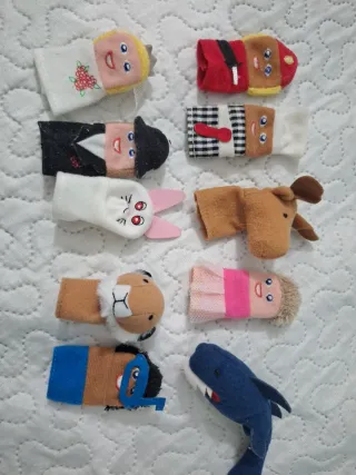 Marionetas de dedo y lote Peluches