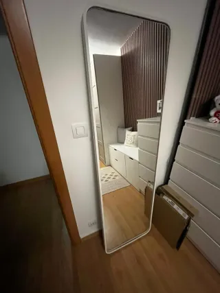 Espejo de cuerpo entero blanco Medidas 166x50