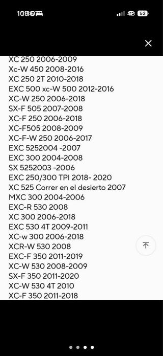 Pastillas Freno Traseras KTM sx,exc,cross,enduro.