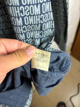 Camisa Moschino Vintage Y2K Azul/Gris