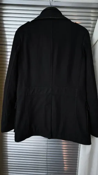 Abrigo Zara Negro Hombre, chaleco interior,