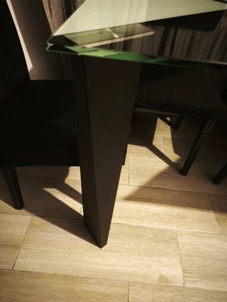 Mesa de comedor cristal 140x80 cm