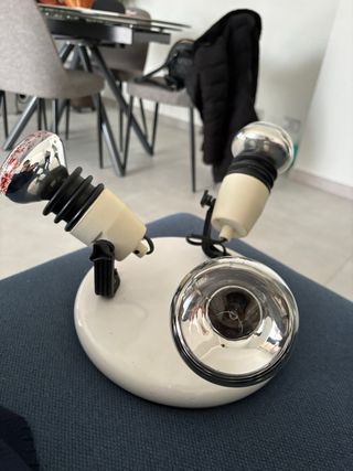 Lampada da parete argento e bianco