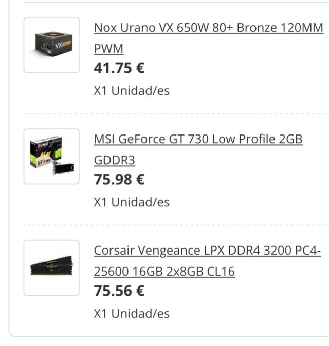 PC Sobremesa 1TB - RAM:16GB