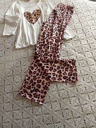 Pijama animal print primavera otoño TXs S