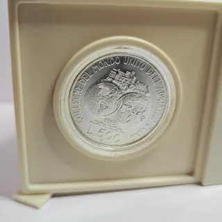 Italia 500 Lire 1985 Collegio Mondo