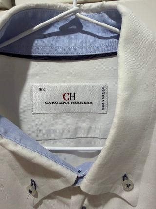 Camisa Carolina Herrera Blanca Hombre