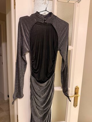 Vestido largo brillante espalda descubierta nuevo