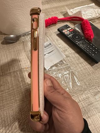 Custodia iPhone 12 Antiurto Rosa e Oro