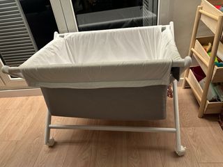 Minicuna Moisés Bebé Gris y Blanco