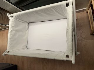 Minicuna Moisés Bebé Gris y Blanco