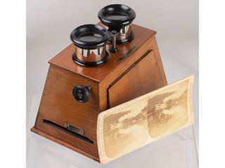 antiguo visor estereoscópico Mattey_ estereoscopio