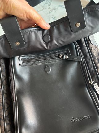 Tracolla Calvin Klein uomo marrone e nera