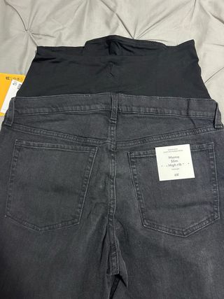 Calças Jeans Maternidade H&M Pretas