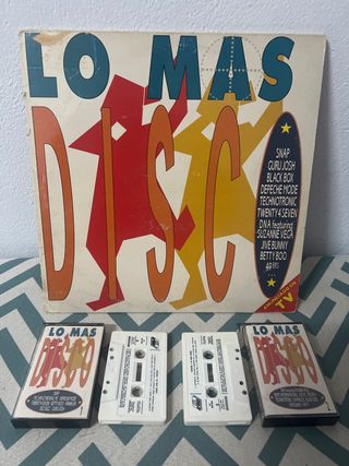 Lote LP y Cassettes Lo Mas Disco