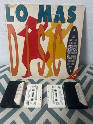 Lote LP y Cassettes Lo Mas Disco