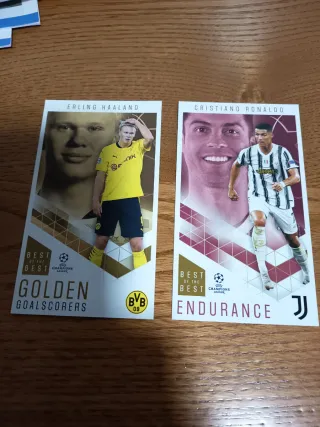 Lote Tarjetas Fútbol Messi y Mbappé Champions Leag