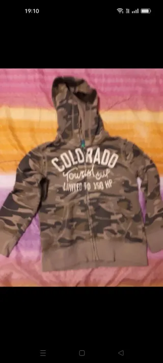 Felpa bambina camouflage