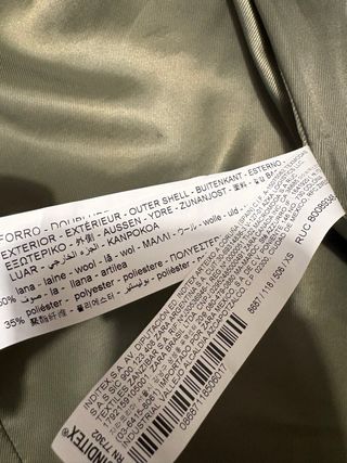 Chaqueta militar Zara verde