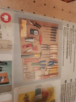 Panel perforado para herramientas 6 unidades