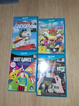 Lote 4 Juegos Wii U: Snoopy, Mario Party 10, Just