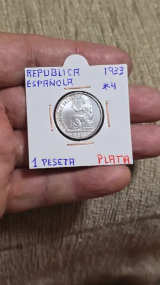 1 Peseta Plata 1933 República Española