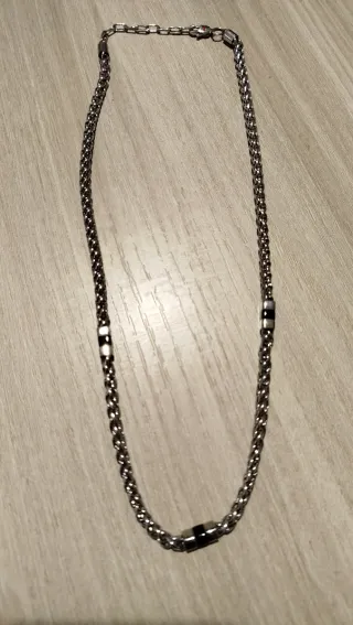 Collana Uomo Sector Energy Argento Nero